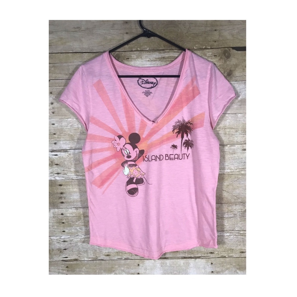 Disney Womens V Neck Minnie Mouse T-Shirt Size 2XL